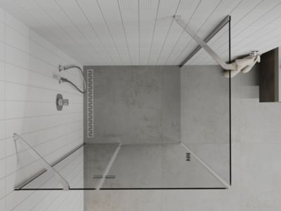 Mexen Roma cabine de douche pivotante 80 x 70 cm, transparent, chrome - 854-080-070-01-00