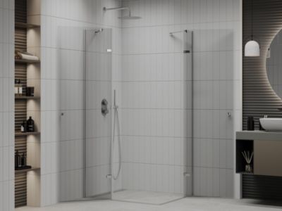 Mexen Roma Duo cabine de douche pivotante 120 x 70 cm, transparent, chrome - 854-120-070-02-00