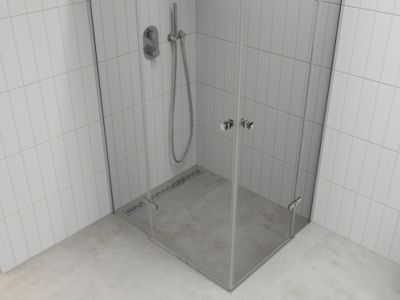 Mexen Roma Duo cabine de douche pivotante 120 x 70 cm, transparent, chrome - 854-120-070-02-00