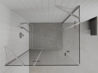 Mexen Roma Duo cabine de douche pivotante 120 x 70 cm, transparent, chrome - 854-120-070-02-00