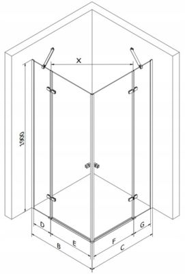 Mexen Roma Duo cabine de douche pivotante 120 x 70 cm, transparent, chrome - 854-120-070-02-00