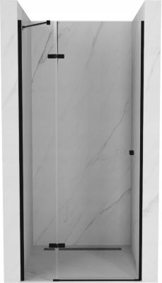 Mexen Roma porte de douche pivotantes 80 cm, transparentes, noires - 854-080-000-70-00