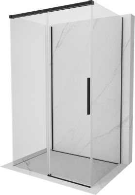 Mexen Rox-3S cabine de douche à 3 parois coulissantes 130 x 85 cm, transparente, noire - 8C2-130-085-70-00-3S