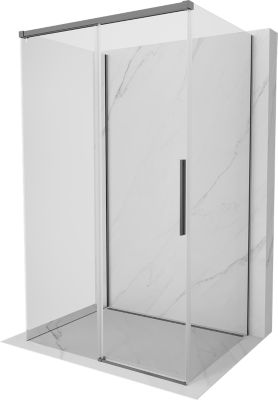 Mexen Rox-3S cabine de douche coulissante à 3 parois 110 x 95 cm, transparent, gun metal - 8C2-110-095-95-00-3S