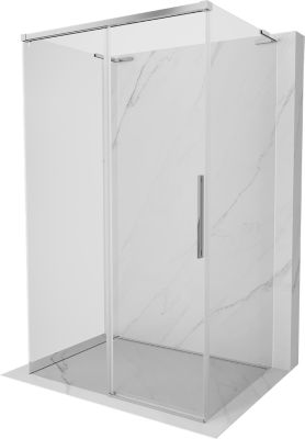 Mexen Rox-3S L cabine de douche 3 parois coulissante 115 x 70 cm, transparent, chrome - 8C2L-115-070-01-00-3S