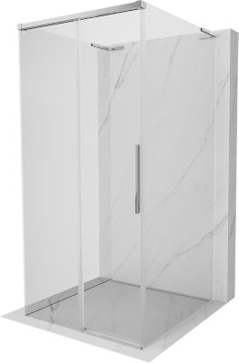 Mexen Rox-3S L cabine de douche 3 parois coulissante 90 x 90 cm, transparent, chromé - 8C2L-090-090-01-00-3S