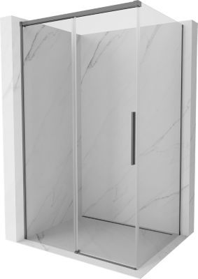 Mexen Rox cabine de douche coulissante 95 x 70 cm, transparent, métal canon - 8C2-095-070-95-00