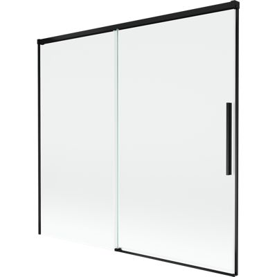 Mexen Rox paravent de baignoire coulissant à 2 volets 170 x 150 cm, transparent, noir - 8C9-170-001-70-00