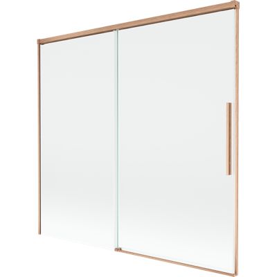 Mexen Rox paroi de baignoire à 2 battants coulissants 170 x 150 cm, transparent, cuivre brossé - 8C9-170-001-65-00