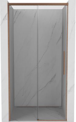 Mexen Rox porte de douche coulissante 125 cm, transparent, cuivre brossé - 8C2-125-000-65-00