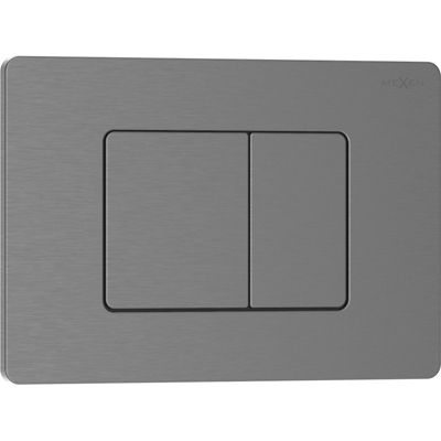 Mexen Tex 05 bouton de chasse d'eau acier inoxydable, gun gray brossé - 6105-12