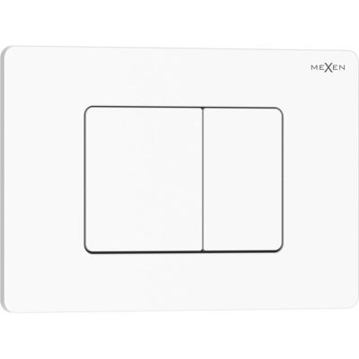 Mexen Tex 05 bouton de chasse d'eau en acier inoxydable, blanc brillant - 6105-01