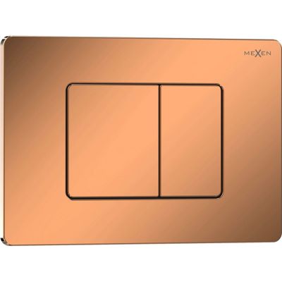 Mexen Tex 05 bouton de chasse d'eau en acier inoxydable, or rose brillant - 6105-09