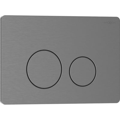 Mexen Tex 06 bouton de chasse d'eau en acier inoxydable, gris canon brossé - 6106-12
