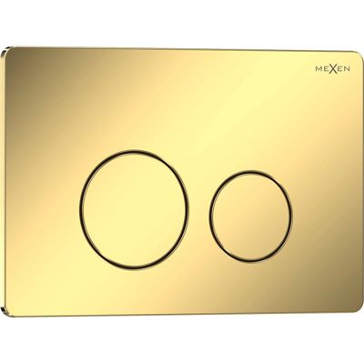 Mexen Tex 06 bouton de chasse d'eau en acier inoxydable, or champagne brillant - 6106-08