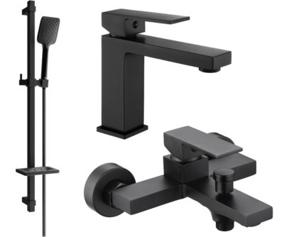 Mexen Uno DQ62 ensemble pour baignoire, noir - 71403DQ62-70