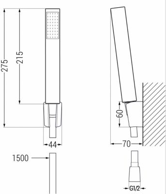 Mexen Uno R77 ensemble de bain, noir - 71413R77-70