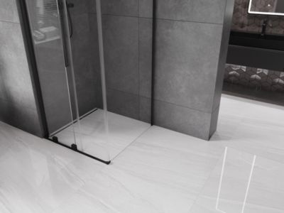 Mexen Velar cabine de douche coulissante 100 x 100 cm, transparente, noire - 871-100-100-01-70