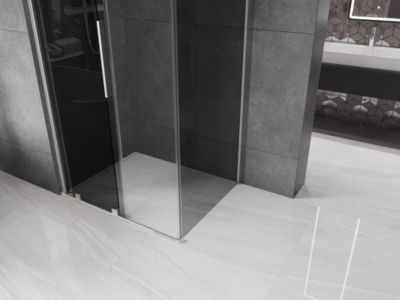Mexen Velar cabine de douche coulissante 100 x 90 cm, graphite, nickel brossé - 871-100-090-41-97