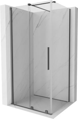 Mexen Velar cabine de douche coulissante 110 x 80 cm, transparent, gun metal - 871-110-080-01-95
