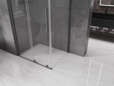 Mexen Velar cabine de douche coulissante 110 x 80 cm, transparent, gun metal - 871-110-080-01-95