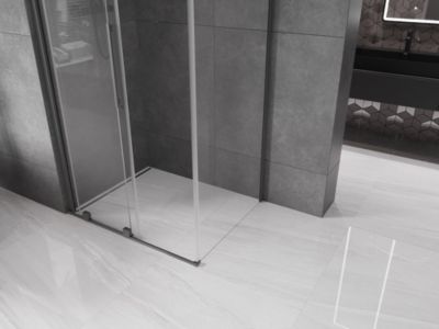 Mexen Velar cabine de douche coulissante 110 x 80 cm, transparent, gun metal - 871-110-080-01-95