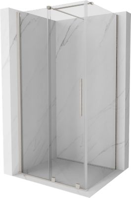 Mexen Velar cabine de douche coulissante 120 x 100 cm, transparent, nickel brossé - 871-120-100-01-97