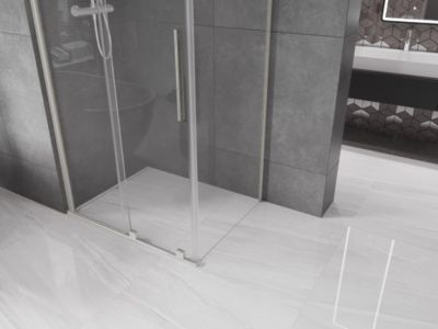 Mexen Velar cabine de douche coulissante 120 x 100 cm, transparent, nickel brossé - 871-120-100-01-97
