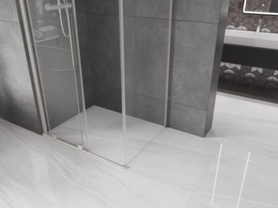 Mexen Velar cabine de douche coulissante 120 x 100 cm, transparent, nickel brossé - 871-120-100-01-97