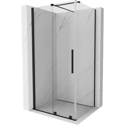 Mexen Velar cabine de douche coulissante 120 x 110 cm, transparent, noir - 871-120-110-01-70