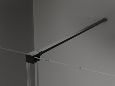 Mexen Velar cabine de douche coulissante 120 x 110 cm, transparent, noir - 871-120-110-01-70