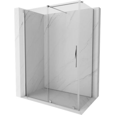 Mexen Velar cabine de douche coulissante 130 x 70 cm, transparent, chrome - 871-130-070-01-01
