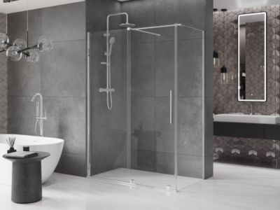 Mexen Velar cabine de douche coulissante 130 x 70 cm, transparent, chrome - 871-130-070-01-01