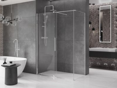 Mexen Velar cabine de douche coulissante 130 x 70 cm, transparent, chrome - 871-130-070-01-01