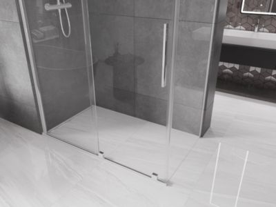 Mexen Velar cabine de douche coulissante 130 x 70 cm, transparent, chrome - 871-130-070-01-01