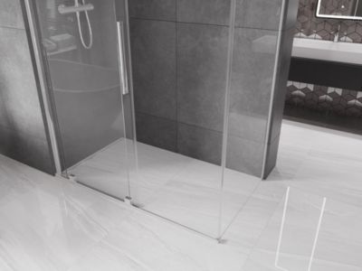 Mexen Velar cabine de douche coulissante 130 x 70 cm, transparent, chrome - 871-130-070-01-01