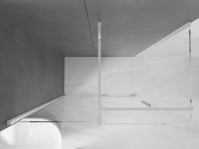 Mexen Velar cabine de douche coulissante 130 x 70 cm, transparent, chrome - 871-130-070-01-01