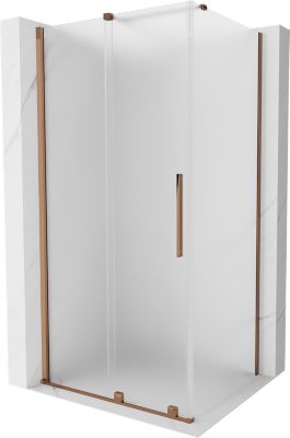 Mexen Velar cabine de douche coulissante 130 x 90 cm, dépoli, or rose - 871-130-090-31-60