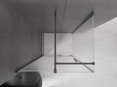 Mexen Velar cabine de douche coulissante 130 x 90 cm, givré, gris canon brossé - 871-130-090-31-66