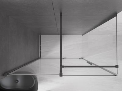 Mexen Velar cabine de douche coulissante 140 x 75 cm, transparent, métal fusil - 871-140-075-01-95