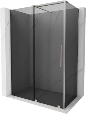 Mexen Velar cabine de douche coulissante 150 x 80 cm, graphite, nickel brossé - 871-150-080-41-97