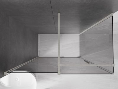 Mexen Velar cabine de douche coulissante 150 x 80 cm, graphite, nickel brossé - 871-150-080-41-97