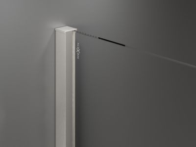 Mexen Velar cabine de douche coulissante 150 x 80 cm, graphite, nickel brossé - 871-150-080-41-97