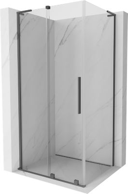 Mexen Velar L cabine de douche coulissante 100 x 85 cm, transparent, métal canon - 871-100-085-03-95
