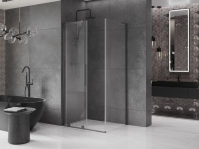 Mexen Velar L cabine de douche coulissante 100 x 85 cm, transparent, métal canon - 871-100-085-03-95