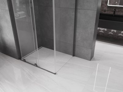 Mexen Velar L cabine de douche coulissante 100 x 85 cm, transparent, métal canon - 871-100-085-03-95