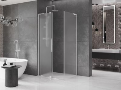 Mexen Velar L cabine de douche coulissante 110 x 75 cm, givrée, chrome - 871-110-075-33-01