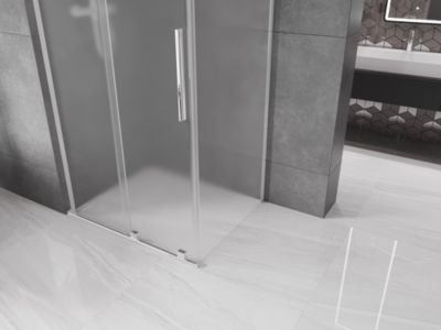 Mexen Velar L cabine de douche coulissante 110 x 75 cm, givrée, chrome - 871-110-075-33-01