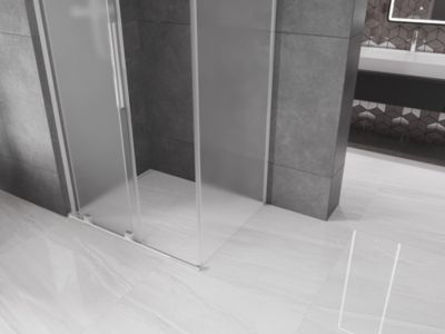 Mexen Velar L cabine de douche coulissante 110 x 75 cm, givrée, chrome - 871-110-075-33-01