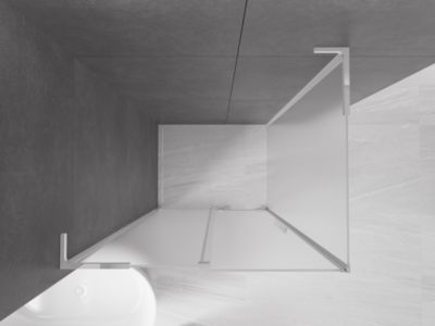 Mexen Velar L cabine de douche coulissante 110 x 75 cm, givrée, chrome - 871-110-075-33-01